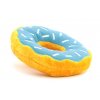 Hračka pro psy – plyšový donut. Příjemný hebký materiál, výběr velikostí, barva modrá/žlutá. (4)