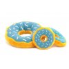 Hračka pro psy – plyšový donut. Příjemný hebký materiál, výběr velikostí, barva modrá/žlutá.