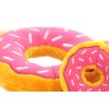 Oblíbená hračka pro psy – plyšový donut. Příjemný hebký materiál, výběr velikostí, barva růžová/žlutá. (2)