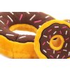 Oblíbená hračka pro psy – plyšový donut. Příjemný hebký materiál, výběr velikostí, barva hnědá/žlutá. (2)