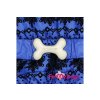Obleček pro psy – teplý zimní overal BLUE SNOWFLAKE od ForMyDogs z voduodpuzujícího materiálu s kožešinovou podšívkou. Zapínání na druky na bříšku. (6)