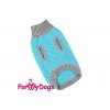 Obleček pro psy i fenky – stylový a teplý svetr TURQUOISE FRENCHIE od ForMyDogs. Materiál 100% akryl, zdobený aplikací s francouzským buldočkem. Barva tyrkysová. (3)