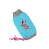 Obleček pro psy i fenky – stylový a teplý svetr TURQUOISE FRENCHIE od ForMyDogs. Materiál 100% akryl, zdobený aplikací s francouzským buldočkem. Barva tyrkysová.