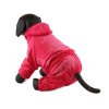 Oblečky pro psy – velurový overal pro psy a fenky For My Dogs, červený