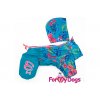 Obleček pro fenky pláštěnka BLUE FLOWERS 4