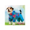 Obleček pro fenky pláštěnka BLUE FLOWERS 10