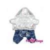 Obleček pro psy zimní overal SILVER BLUE 3