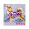 Obleček pro větší psy i fenky bunda METALLIC VIOLET