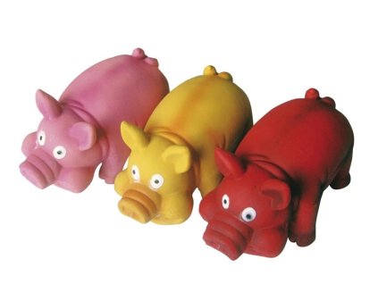 Pískací hračka pro psa prase 16cm