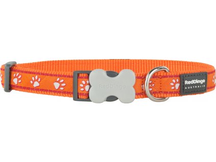 red dingo obojek oranzovy s tlapkami