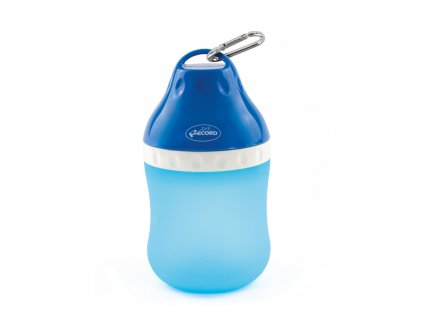 Cestovní láhev na vodu pro psa s miskou velká modrá