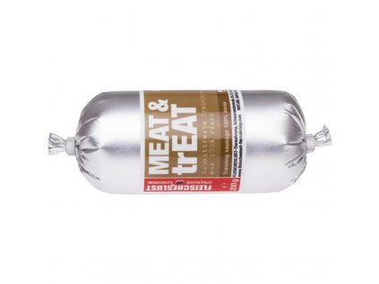 Odmeny pro psy ve tvaru salámy Meat & trEAT koňské maso 200g