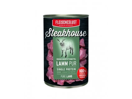 Konzerva pro psa STEAKHOUSE - 100% jehněčí maso 800g