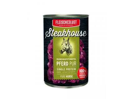 steak house konzerva pro psa kůň 800