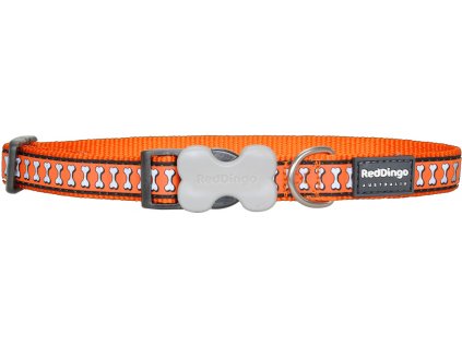 red dingo obojok reflexne kosticky oranzove