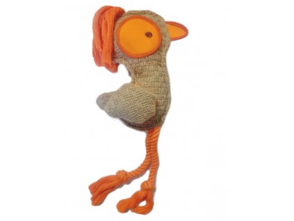 21677 piskaci hracka pro psa kure oranzove 35cm