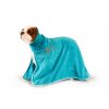 Župan pro psa z mikrovlákna tyrkysový (Velikost S)