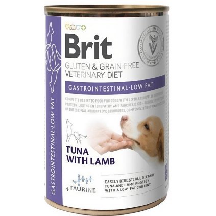 Brit Veterinary Diets GF dog Cans Gluten & Grain free Gastrointestinal-low fat 400 g