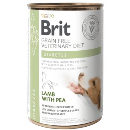 Brit Veterinary Diets GF dog Diabetes 400 g konzerva