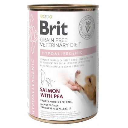 Brit Veterinary Diets GF dog Hypoallergenic 400 g konzerva