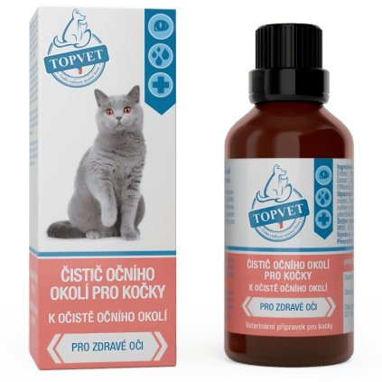 Čistič očného okolia pre mačky TOPVET 50ml