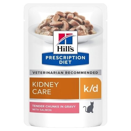 HILLS Diet Feline k/d KAPSIČKA Salmon 12x85 g