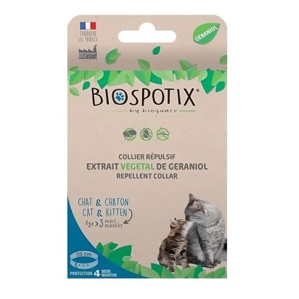 Antiparazitný obojok pre mačku Obojok BIOGANCE Biospotix Cat 