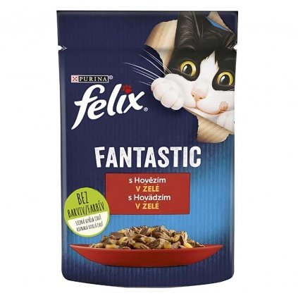 Felix Fantastic cat hovädzie želé kapsička 26x85 g