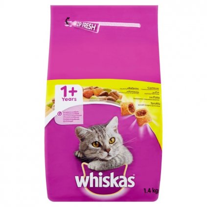 Whiskas Adult cat s kuracím mäsom 1,4 kg