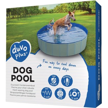 Bazén DUVO+ pre psy, modrý, priemer 80x30cm