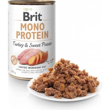 Brit Mono Protein Turkey & Sweet Potato 400 g konzerva pre psa