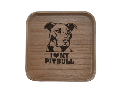 3974 dreveny tacek i love pitbull