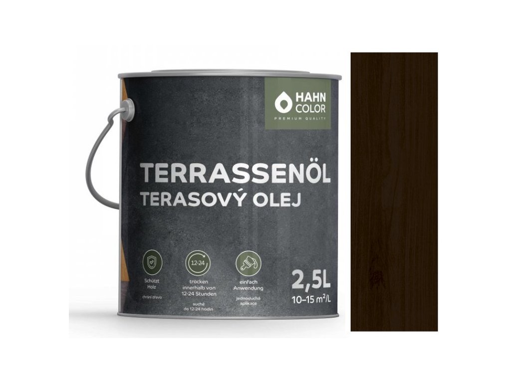 Hahn Color TERRASSENÖL TO-12 - Ebenholz