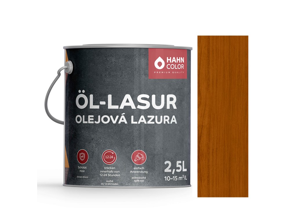 Hahn Color ÖL-LASUR 2,5L OL-06 - Kastanie