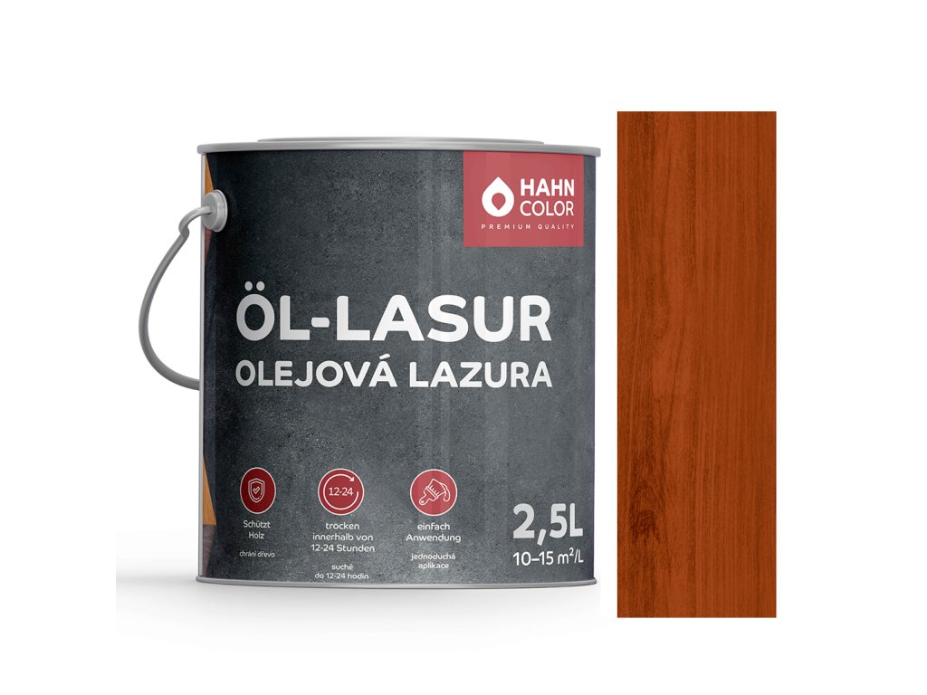 Hahn Color ÖL-LASUR 2,5L OL-07 - Mahagoni