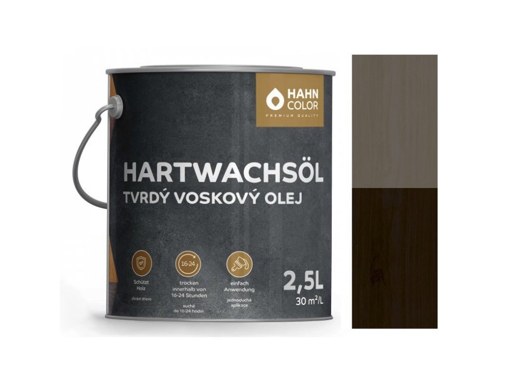Hahn Color HARTWACHSÖL HW-12 - Ebenholz
