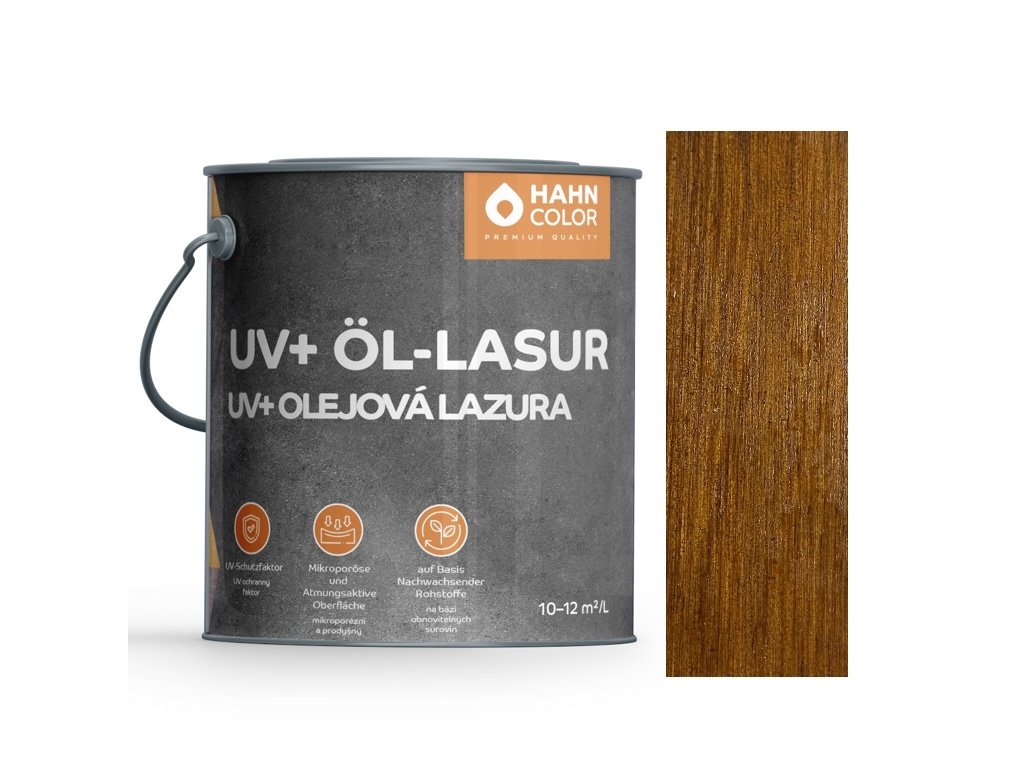 Hahn Color UV+ ÖL-LASUR UV-08 Nussbaum
