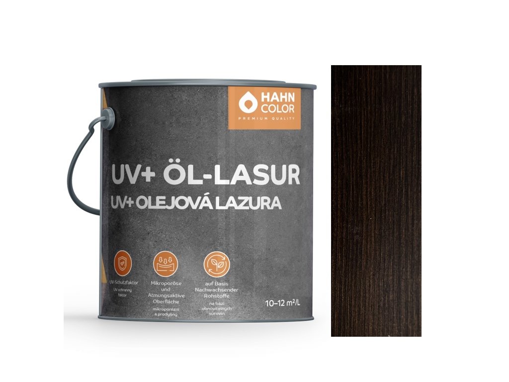 Hahn Color UV+ ÖL-LASUR UV-12 Ebenholz