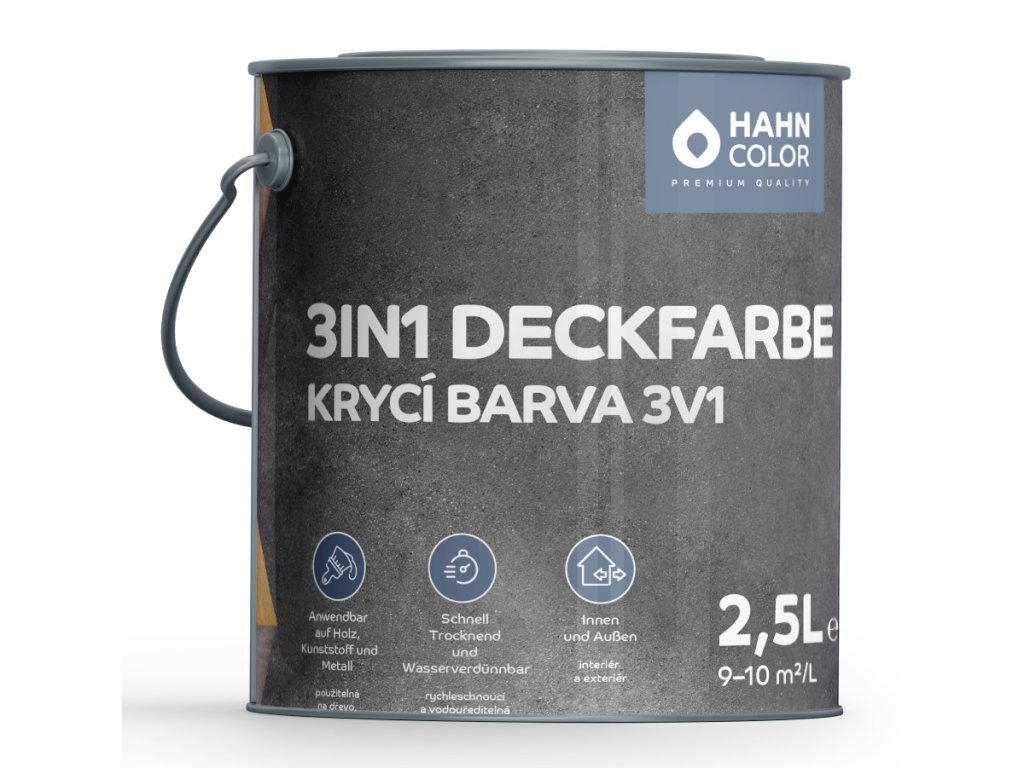 Hahn Color DECKFARBE 2,5L (Farbton RAL RAL 9018)