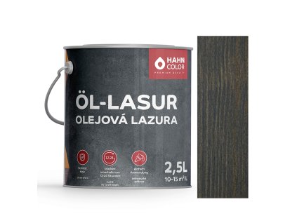Hahn Color ÖL-LASUR 2,5L OL-18 - Anthrazitgrau