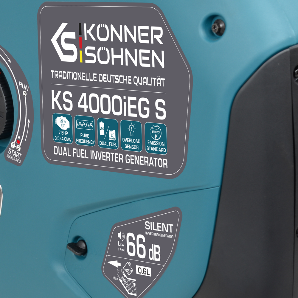 Könner & Söhnen Inverter LPG/Gasoline generator KS 4000iEG S 