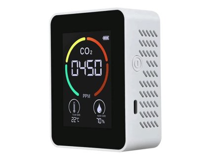 Měřič teploty a vlhkosti, monitor kvality vzduchu, detektor CO2