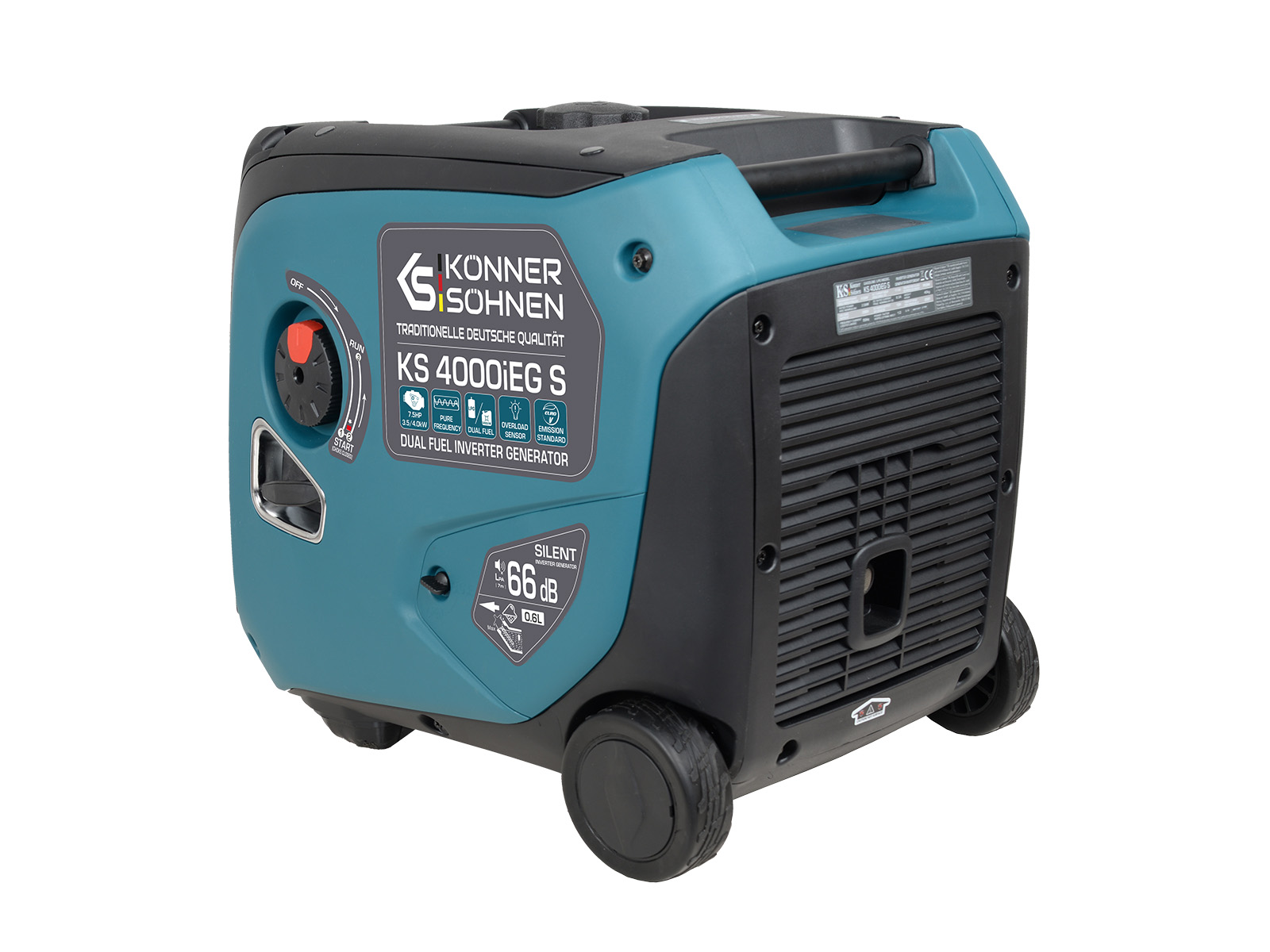 Könner & Söhnen KS 4000iEG S LPG/ Benzínová invertorová elektrocentrála 4.0kW, 230V
