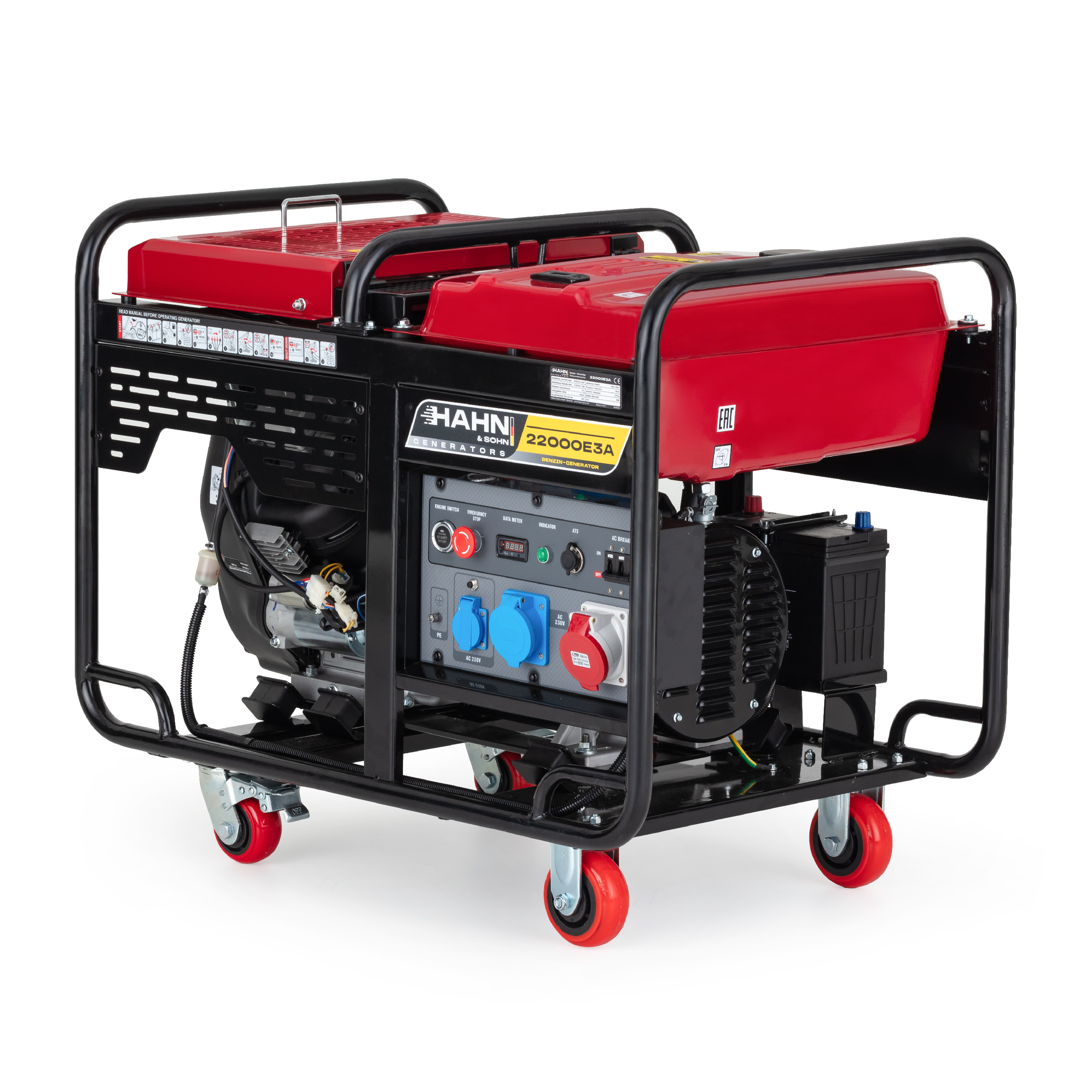 Hahn & Sohn HGG 22000E3A Benzínový generátor 20kW, 230/400V