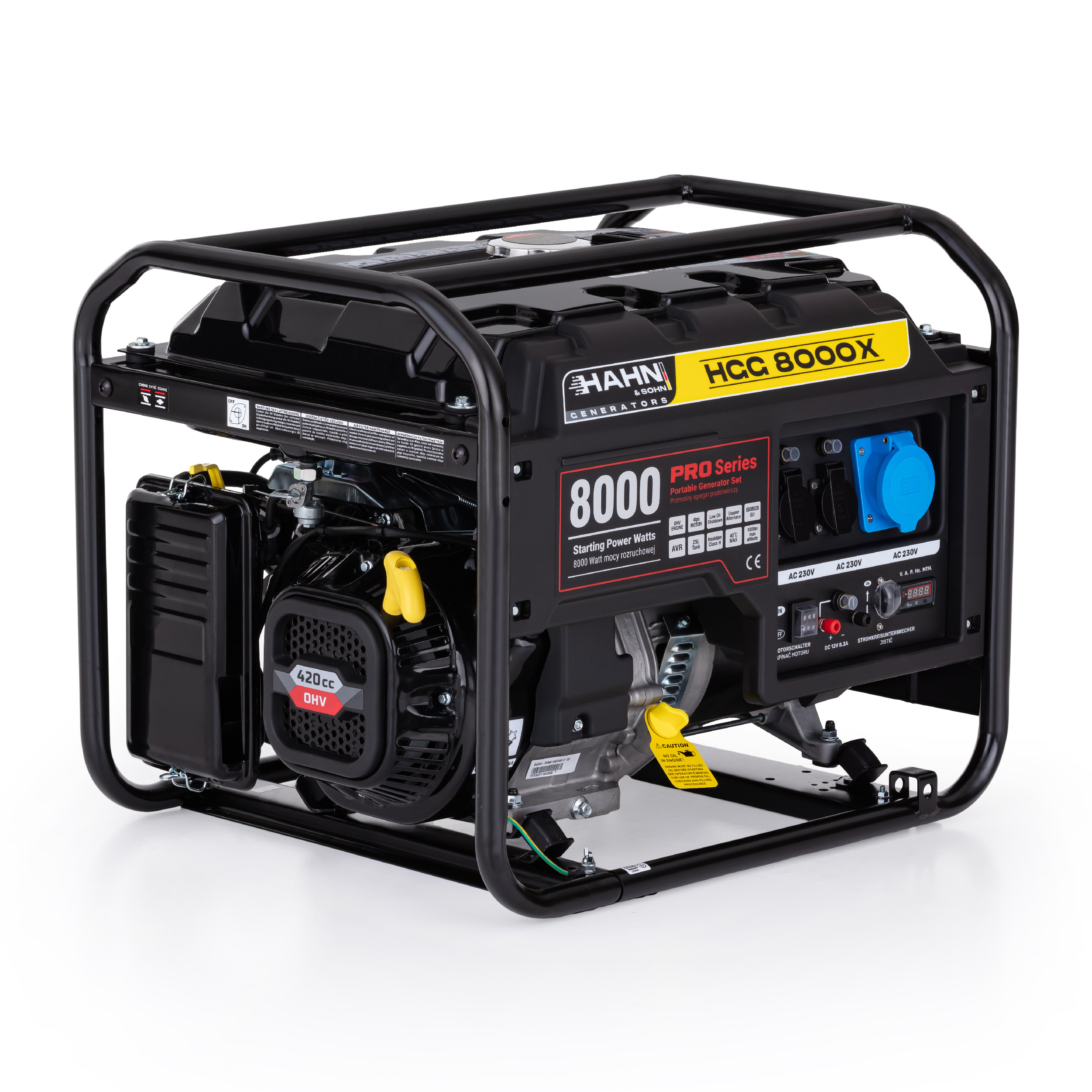 Hahn & Sohn HGG 8000X Benzínová elektrocentrála 6,5kW, 230V