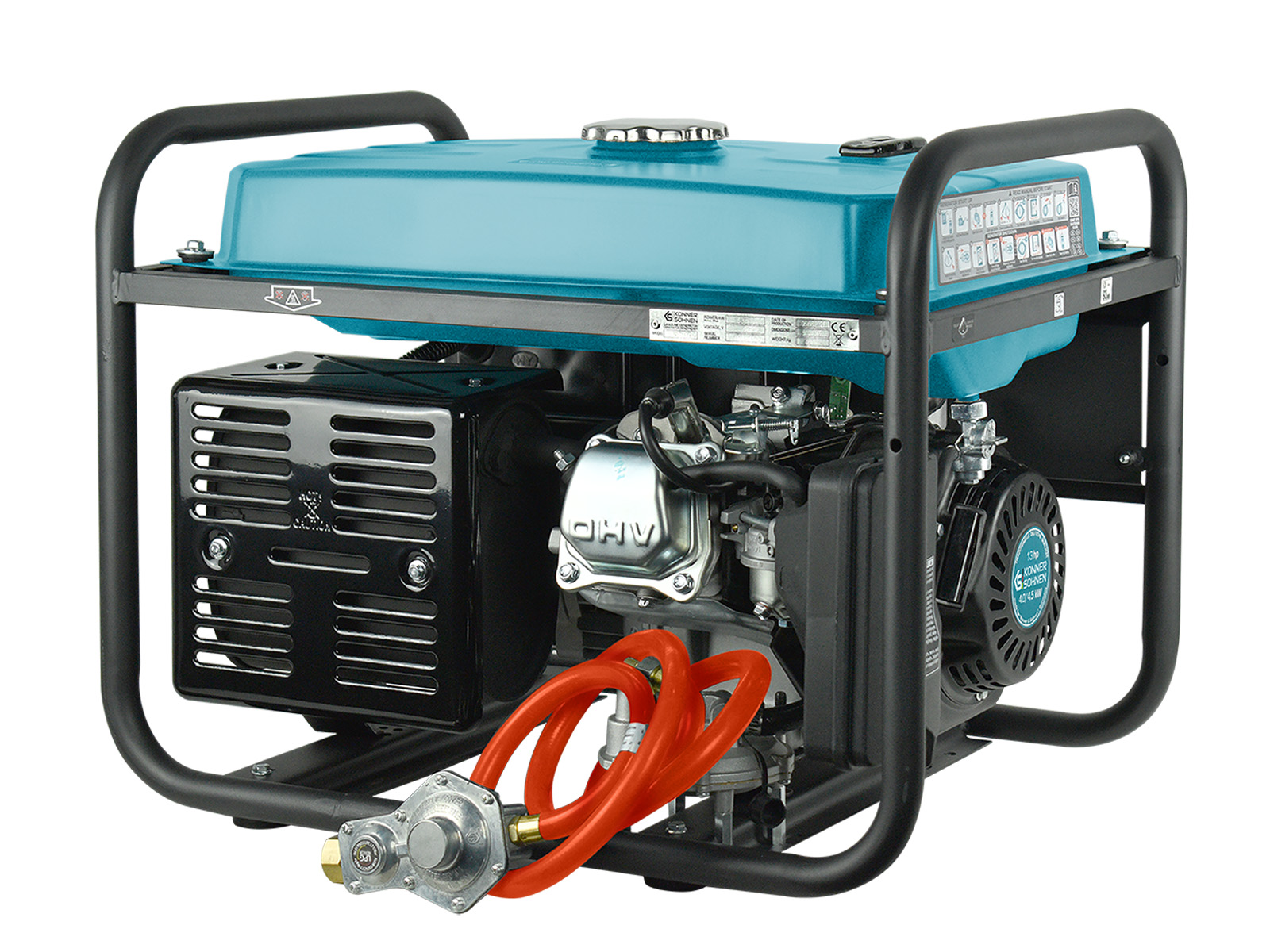 Könner & Söhnen KS 5000E G LPG/benzínová elektrocentrála 4,5kW / 230V