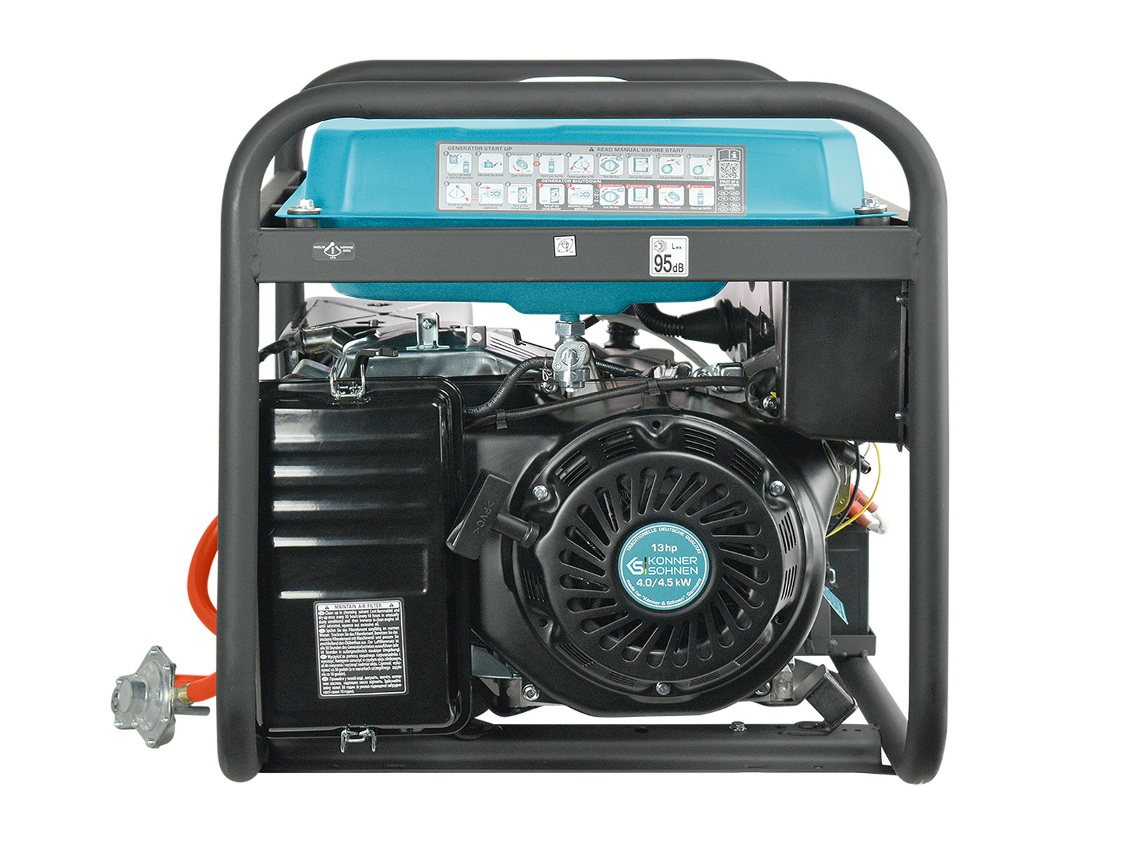 Könner & Söhnen KS 5000E G LPG/benzínová elektrocentrála 4,5kW / 230V