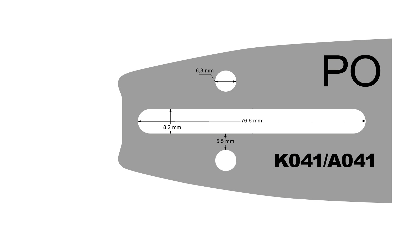 Vodicí lišta 14" pro aku pilu Hahn & Sohn Cedrus CHS350LiX2 – 3/8", 1,3 mm