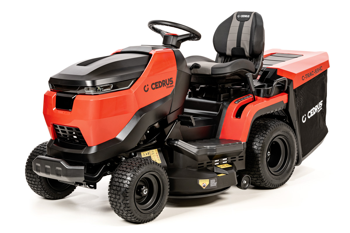 Traktorek Hahn & Sohn Cedrus Premium C-TRAC-93HC s košem – výkonný dvouválcový zahradní traktor