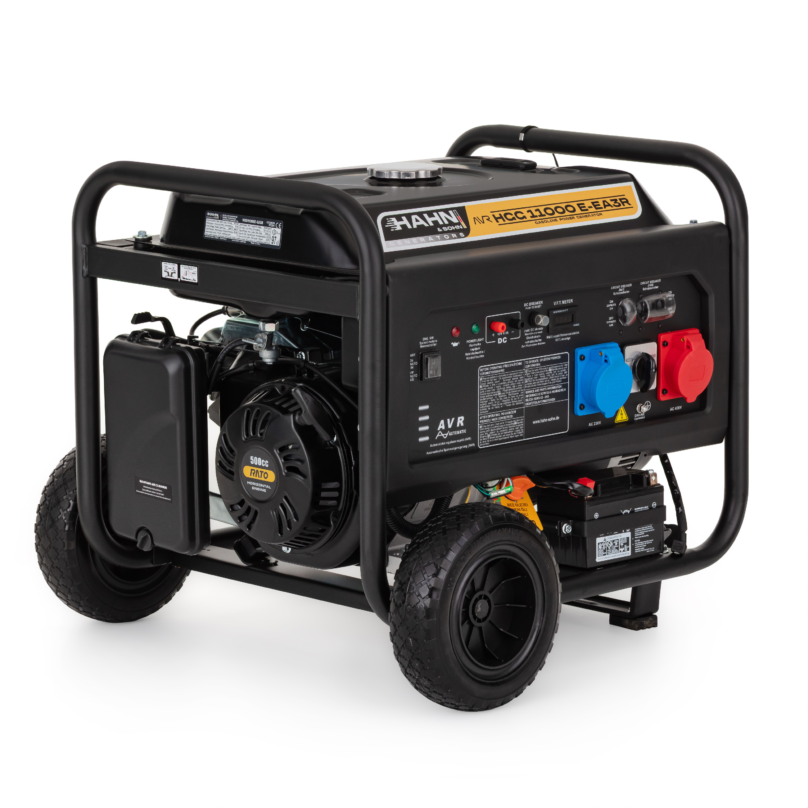 Hahn & Sohn HGG11000E-EA3R Benzínová elektrocentrála 230/400V, 8.0kW